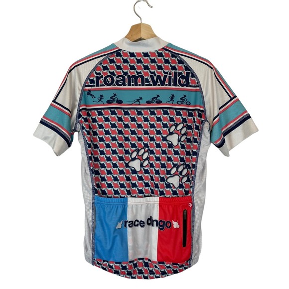 MENS JAKROO ROAM WILD RACE DINGO FULL ZIP SHORT SLEEVE CYCLING JERSEY SHIRT TOP - Picture 6 of 11